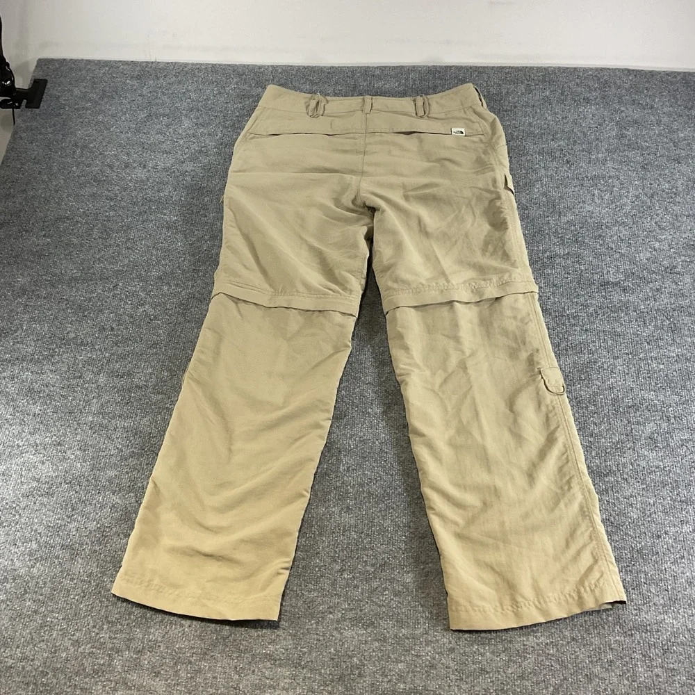 The North Face Convertible Hiking Pants Womens Size 12 Beige Zip Off Outdoor
